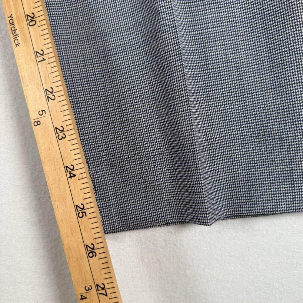 Piazza Sempione Audrey Trousers Womens IT 48 Blue Gray Houndstooth Wool Classic - Picture 7 of 11